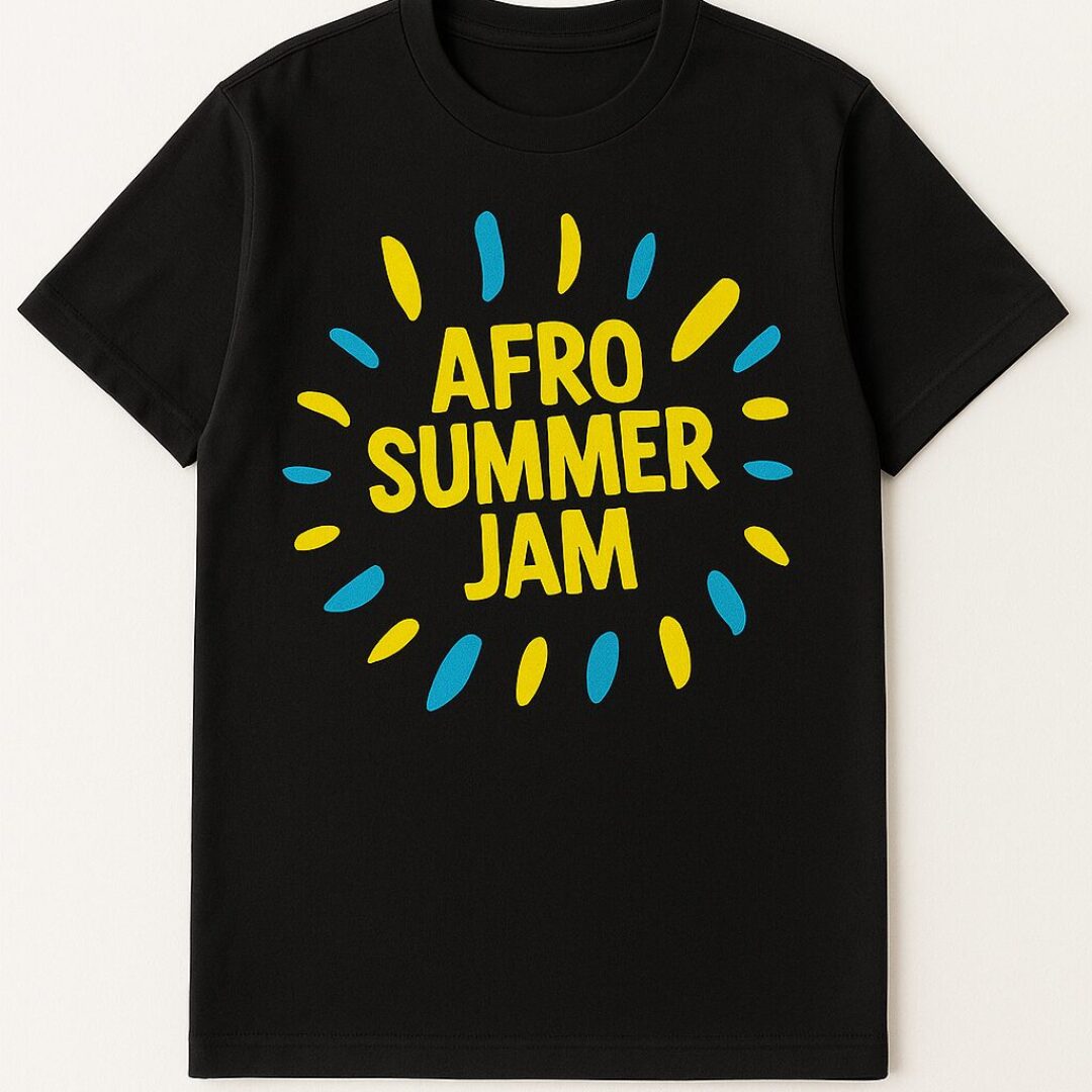 Afro Summer Jam - T-Shirt mockup black